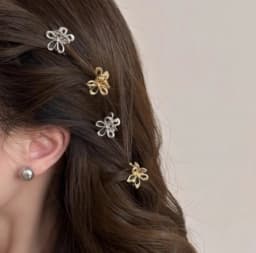 6-20pcs Mini Metal Hair Claw Clip Gold Silver Flower Butterfly Small Shark Clips Ins Korean Headwear For Women Hair Accessories