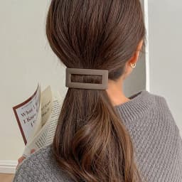 French Hair Barrette Clip for Women Girls,Caramel,Automatic Clasp Strong Hold No Slip Durable Styling Hair Accessories Hair Pins