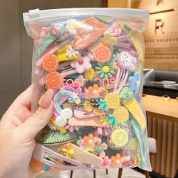 70Pcs Great Value Big Bag Children's Hair Accessories Girls Hairpin Korean Cute Princess Bangs Broken Little Headgear Baby Clip