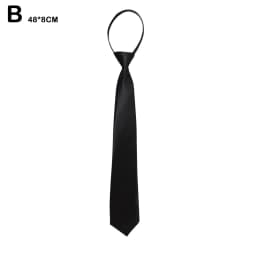Black Zipper Ties Retro Silky Narrow Women Men Neck Tie Slim Smooth Bow Tie Korean Style Simple Elegant All-match Trendy Tie