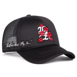 Unisex Lips Letter Embroidery Baseball Net Caps Spring and Summer Outdoor Adjustable Casual Hats Sunscreen Hat
