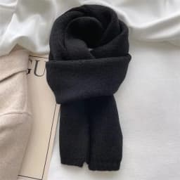 Sheep Wool Scarf for Men and Women, Couple Winter Thick Long Keep Warm Scarves, Solid Color Knitted Scarfs, Versatile and Warm