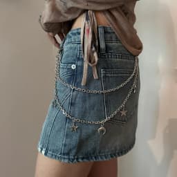 A Harajuku Style Street Hip-Hop Y2k Jeans Chain Belts Personalized Punk Style Double-Layer Waist Chain for Men Women Accessories