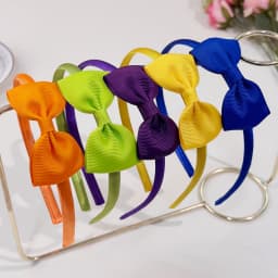 5pcs Cute Girls Headband Fabric Hair Bows Hairbands Kids Children Star Plastic Hairbands Women Girls Party Hair Accessories