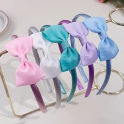 5pcs Cute Girls Headband Fabric Hair Bows Hairbands Kids Children Star Plastic Hairbands Women Girls Party Hair Accessories