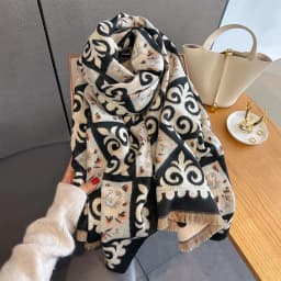 New Fashion Winter Duplex Printing Cashmere Scarf Women High Quality Thicken Wrap Shawl Ladies Pashmina Jacquard Scarves Luxury