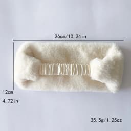 Autumn Winter Women Elastic Wide Edge Rabbit Fur Hairband Windproof Warm Hair Accessories for Protection Styling Headbands