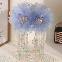 Elegant Lotus Flower Hair Clip Sequins Tassels Hair Claw For Women Girls Sweet Fashion Shark Clip Hair Accessories Gifts