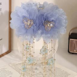 Elegant Lotus Flower Hair Clip Sequins Tassels Hair Claw For Women Girls Sweet Fashion Shark Clip Hair Accessories Gifts
