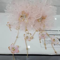 Elegant Lotus Flower Hair Clip Sequins Tassels Hair Claw For Women Girls Sweet Fashion Shark Clip Hair Accessories Gifts