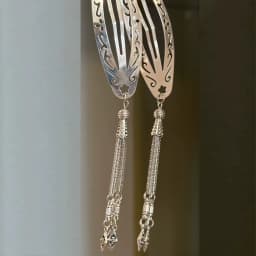 Hollow Metal Tassel Hairpin Exquisite Simple Design Front Hair Clip Unique Side Clip Retro Chinese Style Women's Hair Accessory