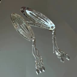 Hollow Metal Tassel Hairpin Exquisite Simple Design Front Hair Clip Unique Side Clip Retro Chinese Style Women's Hair Accessory