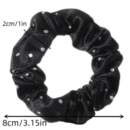 1/2/12Pcs Elegant Hair Scrunchies Women Satin Luxury Ties Dot Elastic Headwwear Ponytail Accessories Casual Cute Beige