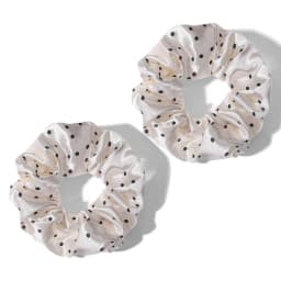 1/2/12Pcs Elegant Hair Scrunchies Women Satin Luxury Ties Dot Elastic Headwwear Ponytail Accessories Casual Cute Beige