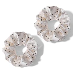 1/2/12Pcs Elegant Hair Scrunchies Women Satin Luxury Ties Dot Elastic Headwwear Ponytail Accessories Casual Cute Beige