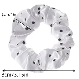 1/2/12Pcs Elegant Hair Scrunchies Women Satin Luxury Ties Dot Elastic Headwwear Ponytail Accessories Casual Cute Beige