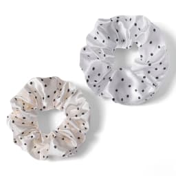 1/2/12Pcs Elegant Hair Scrunchies Women Satin Luxury Ties Dot Elastic Headwwear Ponytail Accessories Casual Cute Beige