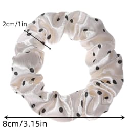 1/2/12Pcs Elegant Hair Scrunchies Women Satin Luxury Ties Dot Elastic Headwwear Ponytail Accessories Casual Cute Beige