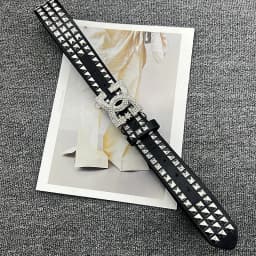 Y2K Luxury Hot Girl Women's Rhinestone Belt Unique punk Fashion Rivet Leather Belt Versatile Embedded Decorative Belt