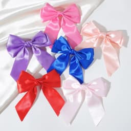 Blak Bowknot Hair Clips for Girls Solid Colors Ribbon Bows Hairpins Beautiful Hairgripe Kids Boutique Hair Accessories Wholesale