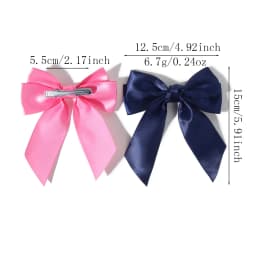 Blak Bowknot Hair Clips for Girls Solid Colors Ribbon Bows Hairpins Beautiful Hairgripe Kids Boutique Hair Accessories Wholesale