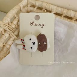 1pc Japanese Ins Cute Rabbit Snail Filled Cotton Hairpin Sweet and High Grade Hairpin with Shattered Hair Side Clip