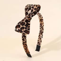 Korean Leopard-print Bow Headband Retro Elegant Velvet Hair Band No Slip Hair Hoop For Girls Women Fashion Headwear Accessories