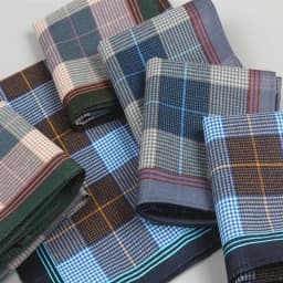 15.7in Men's Striped Cloth Handkerchief, Suit Small Square Grid Cloth, Home Decoration, Outdoor Decoration, 6PCS, Thin Style