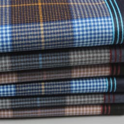 15.7in Men's Striped Cloth Handkerchief, Suit Small Square Grid Cloth, Home Decoration, Outdoor Decoration, 6PCS, Thin Style