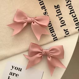 4 Pairs of Satin Bow Hair Clips for Girls, with Fresh and Sweet Side Clips, Versatile Bangs, and Multi Colored Hair Accessories