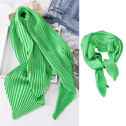 New 70X70CM Minimalist Solid Color 70cm Pleated Scarf Decoration Scarf Sunscreen Thin Scarf Pressed Pleated Square Scarf
