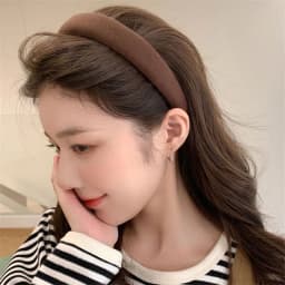 Wild Solid Color Sponge Headband for Women Fashion Girl Wash Face Wide Edge Simple Hair Band