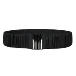 Retro Fashion 5cm Wide Down Coat Waist Belt Pleated Elastic Stretch Waistband Buckle Casual Solid Color Down Jacket Waistband