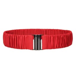 Retro Fashion 5cm Wide Down Coat Waist Belt Pleated Elastic Stretch Waistband Buckle Casual Solid Color Down Jacket Waistband
