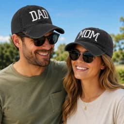 Hot Sale 1/2Pcs Adjustable Baseball Caps Gift Mom and Dad Hats Fathers Day Mom Dad Gifts Hat Embroidered for Couples Parents