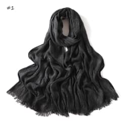 180*65cm Tie-dye Crinkle Rayon Hijabs for Women Muslim Scarf Shawls Plain Ladies Breathable Headband Femme Turban Ramanda