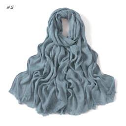 180*65cm Tie-dye Crinkle Rayon Hijabs for Women Muslim Scarf Shawls Plain Ladies Breathable Headband Femme Turban Ramanda