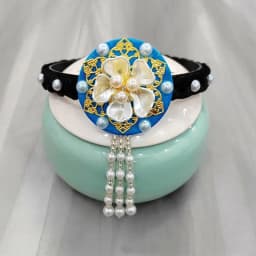 ♥Traditional Korean Hanbok Headband Classical Ribbon Hair Accessories Stage Dance Hair Hoop 