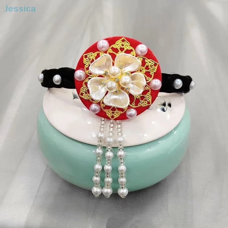 ♥Traditional Korean Hanbok Headband Classical Ribbon Hair Accessories Stage Dance Hair Hoop 