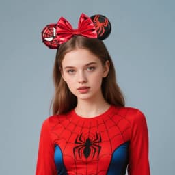 Disney Mickey Mouse Ears Marvel Spiderman Headbands for Kids Girls 5" Sequin Hairbands Adult Men Women Avengers Hair Accessories