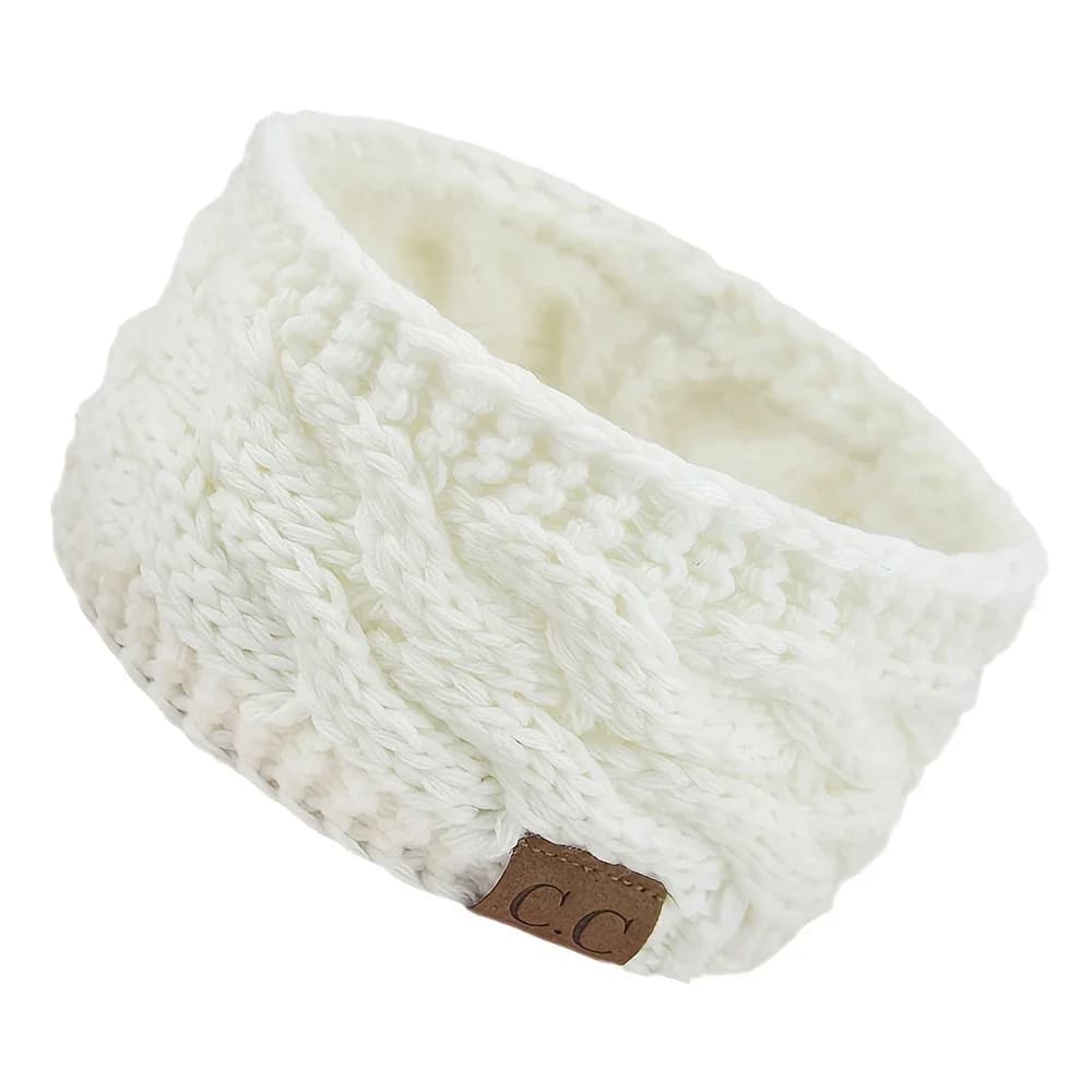 1pc Women'S Plush Winter Headband - Soft Warm with Elastic Closure, Comfortable Fabric For Cold Weather, Winter Headband