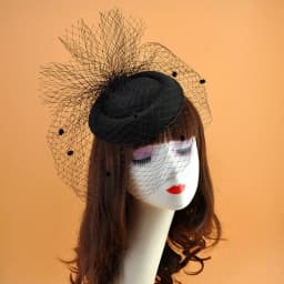 New Handmade Women Chic Fascinator Hat Cocktail Wedding Party Church Headpiece Fashion Headwear Feather Hair Accessories Bride