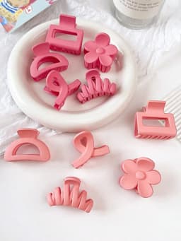 10Pcs Mutlicolor Small Hair Claw Clips Cute Flower Non Slip Jaw Clips 5 Style Banana Clips Hair Accessories for Women Girls