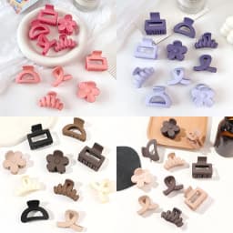 10Pcs Mutlicolor Small Hair Claw Clips Cute Flower Non Slip Jaw Clips 5 Style Banana Clips Hair Accessories for Women Girls