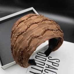 Korean Retro Headband - Extra Wide Design with Sheer Mesh, Fashion Hair Accessory for Women Daily Use