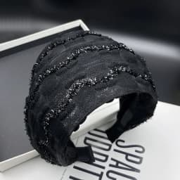 Korean Retro Headband - Extra Wide Design with Sheer Mesh, Fashion Hair Accessory for Women Daily Use