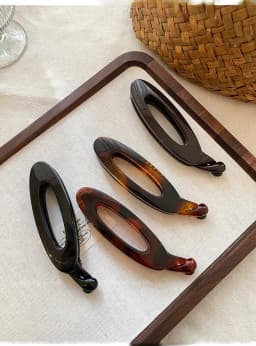 New high-end feel high ponytail simple banana clip acrylic hair clip for women, back-of-the-head vertical clip