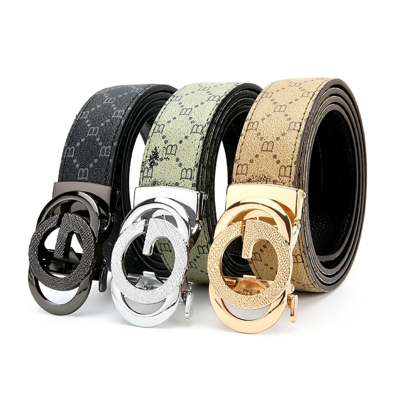 Top Genuine Leather and Cowhide Material Men's Belt Fashion Casual Luxury Brand Men's Belt Jeans Versatile Design Belt Men