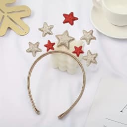 1pc Cute Star-Shaped Headband with Golden Glittery Finish - Perfect for Birthday Parties& New year Decorations,Festive Accessory