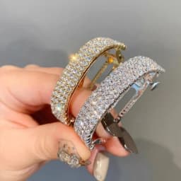 Exquisite Diamond-Encrusted Hairpin for the Back of the Head, Versatile Ponytail Clip, Trendy Hair Accessory for Updos